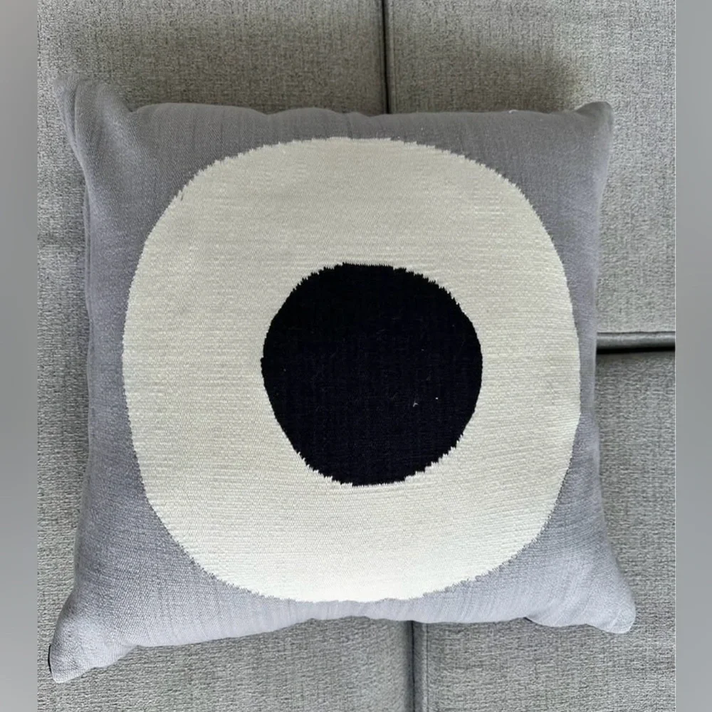 4 Large Jonathan Adler Geometric Decorative Pillow Covers Wool Reversible